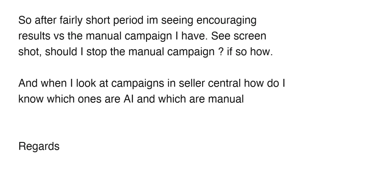 Real client email about DaniksAI PPC Autopilot results vs manual campaigns